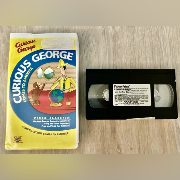 Curious George VHS Bundle - George Comes to America AND George and the Toy Store - Picture 1 of 3